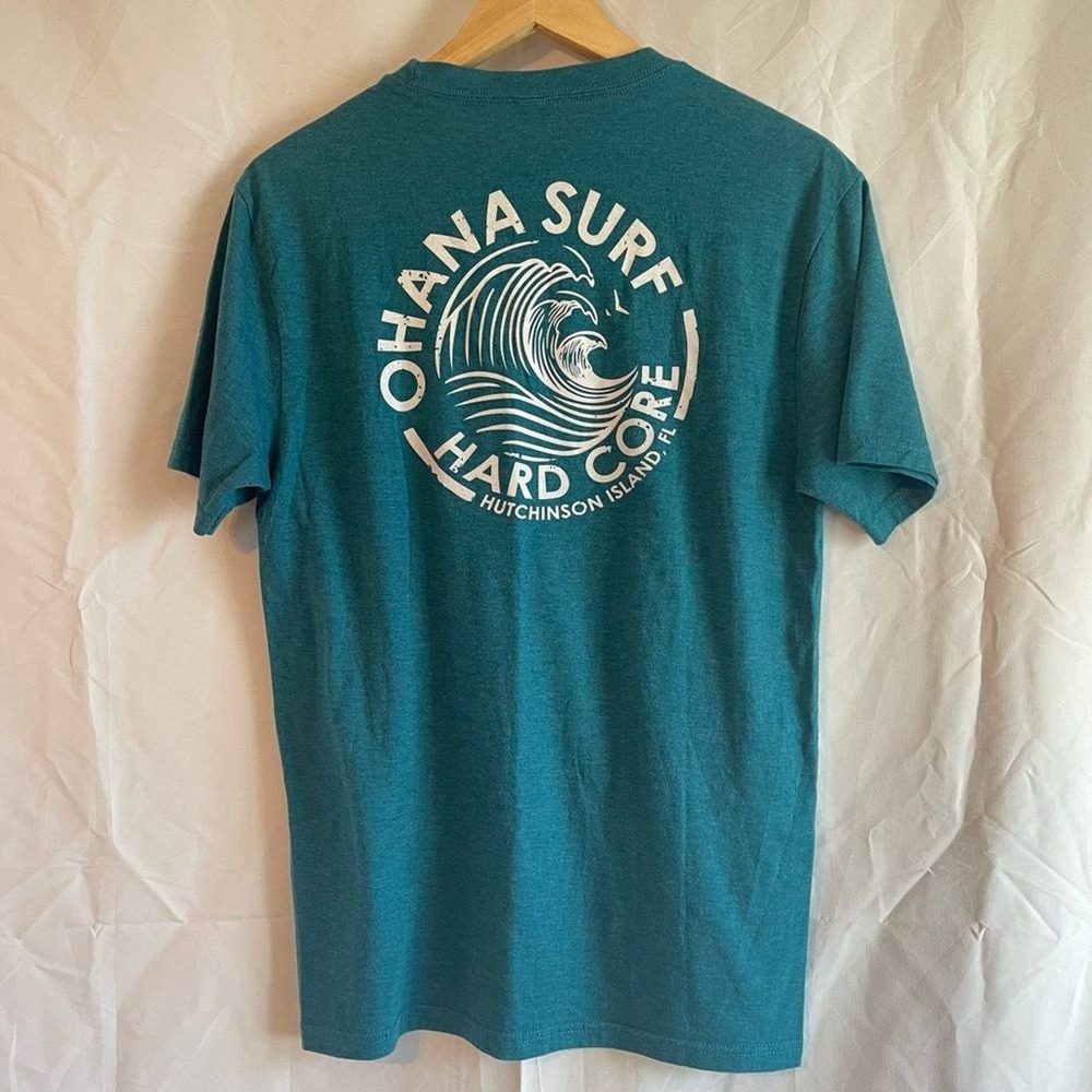 Ohana Surf Shop | Men's M Blue T-Shirt, wave design - Picture 3 of 3